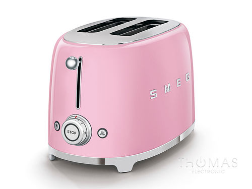 SMEG kompakter 2-Schlitz-Toaster TSF01PKEU in Cadillac Pink