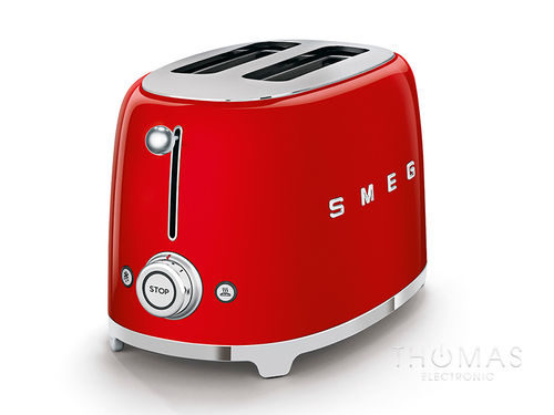 SMEG kompakter 2-Schlitz-Toaster TSF01RDEU in Rot