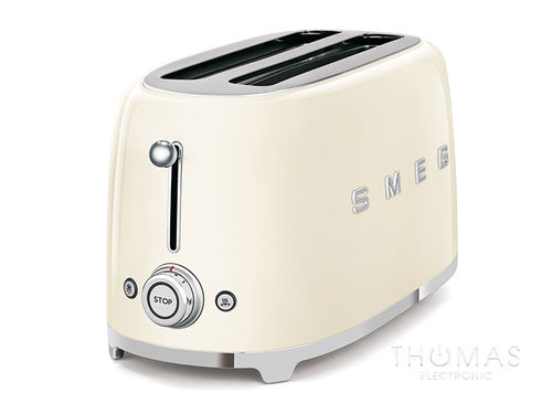 SMEG 4 Scheiben Langschlitz-Toaster TSF02CREU in Creme