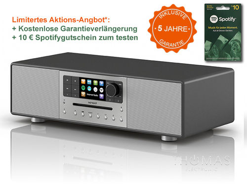 Sonoro MEISTERSTÜCK matt-graphit Edition 5 Jahre Garantie - Stereo-Komplettsystem & HD-Audiostreamer