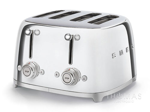 SMEG TSF03SSEU Chrom - kompakter 4-Schlitz-Toaster - sofort lieferbar!!