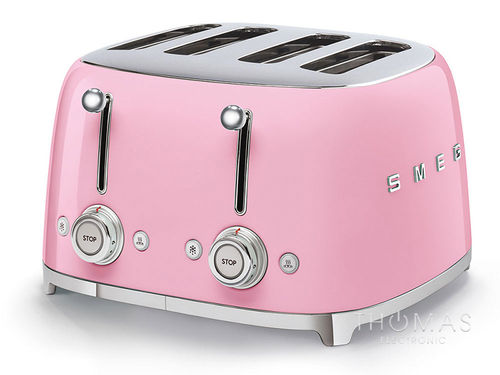 SMEG TSF03PKEU Cadillac Pink - kompakter 4-Schlitz-Toaster
