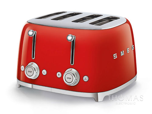 SMEG TSF03RDEU Rot - kompakter 4-Schlitz-Toaster