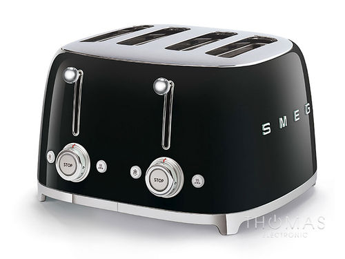 SMEG TSF03BLEU Schwarz - kompakter 4-Schlitz-Toaster