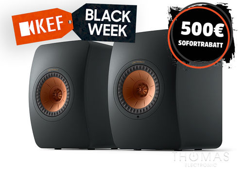 KEF LS50 Wireless II Carbon Black (Paar / Set) - Black Friday Aktion - 500€ sparen*