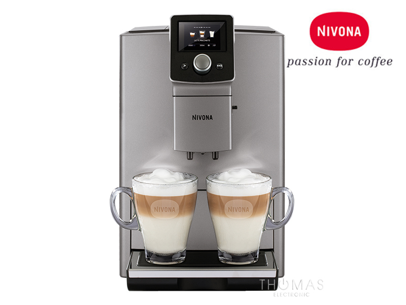 Nivona NICR 823 Kaffee-Vollautomat - Rundum in Titan Grau - 5 Jahre Garantie