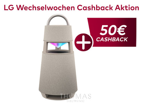 LG RP4BE XBOOM 360° Bluetooth Speaker Beige - CASHBACK 50€