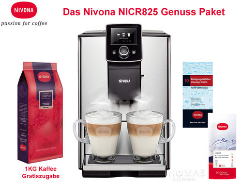 Nivona Vollautomat NICR825  Edelstahl-Front - Genuss Paket