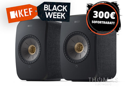 KEF LSX II Carbon Black (Paar) - Black Friday Aktion - 300€ sparen*