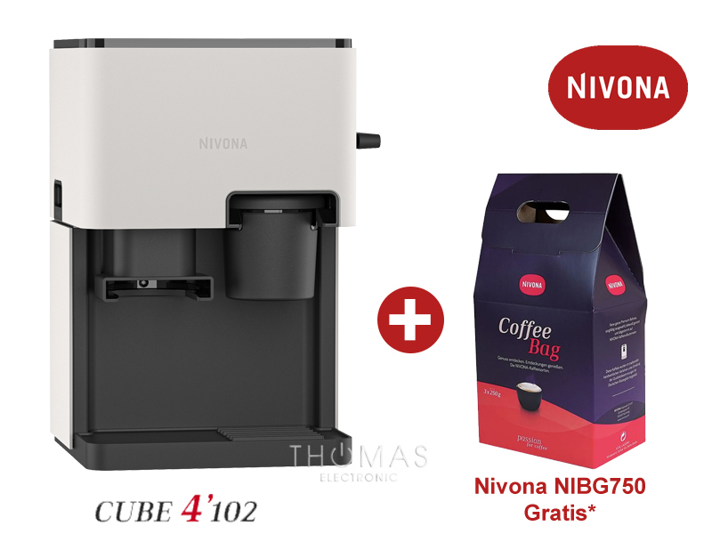 Nivona CUBE 4102 Kaffee-Vollautomat - Farbe: Weiss-Creme - Gratis:* NIBG750 CoffeeBag