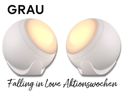 Grau FALLING IN LOVE SET - 2x weiß- Valentinstags-Special